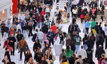 Shoppers browse through stores at the Mall of America for Black Friday deals in Bloomington