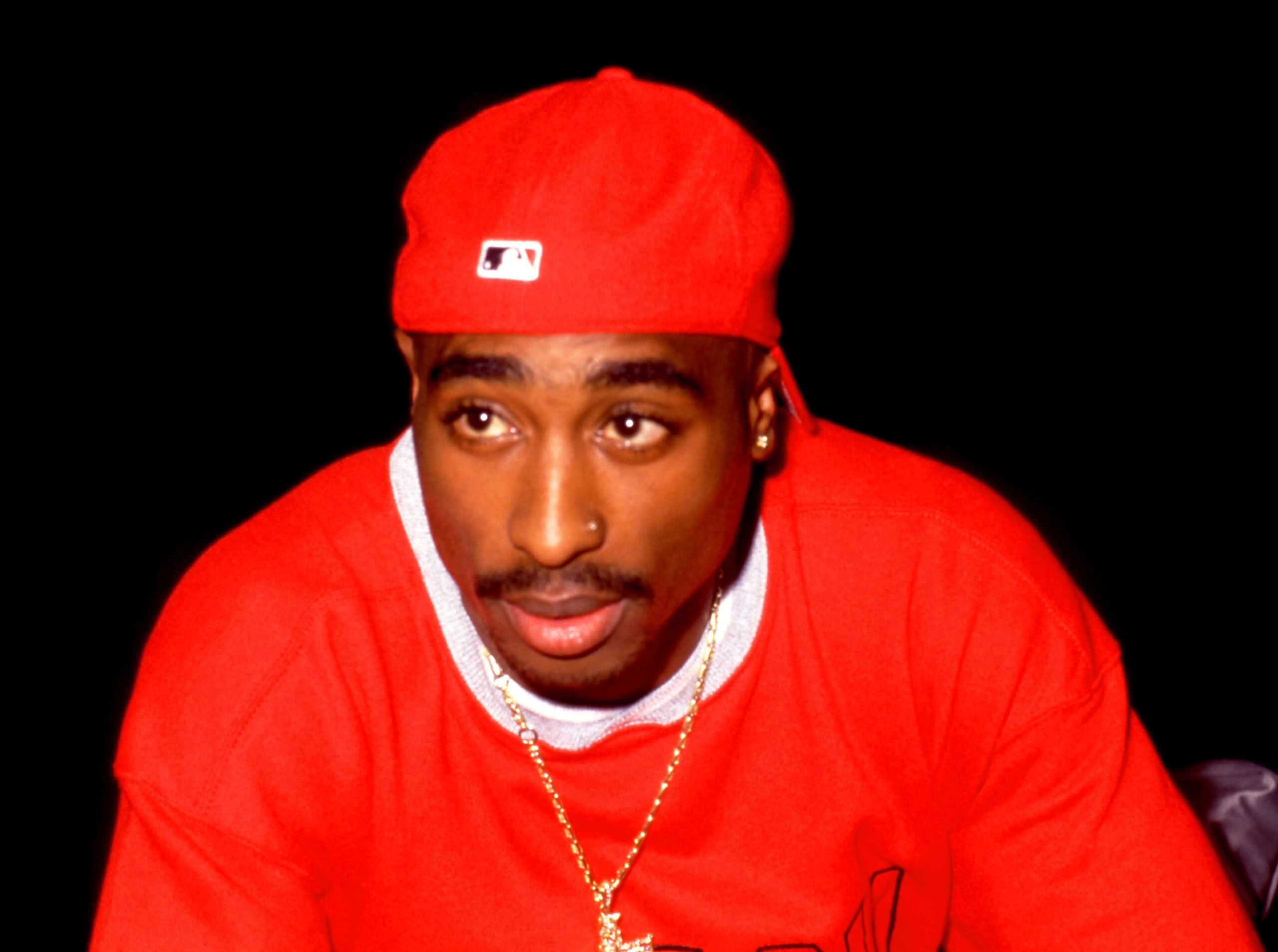American rapper, songwriter, and actor Tupac Shakur poses for a portrait during the 1994 Source Awards in April 1994 at the Paramount Theatre in New York, New York.