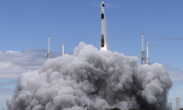 A SpaceX Falcon 9 rocket carrying the company's Dragon spacecraft on October 1