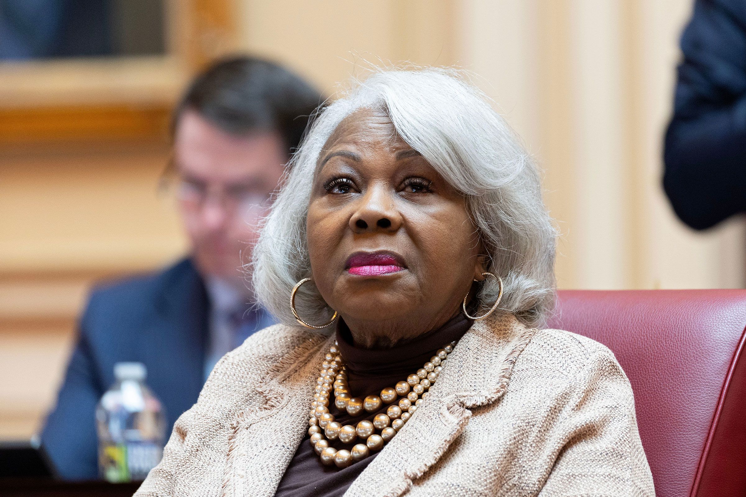 <i>Ryan M. Kelly/AP/File via CNN Newsource</i><br/>Virginia Senate President pro tempore L. Louise Lucas listens to debate on the Senate floor