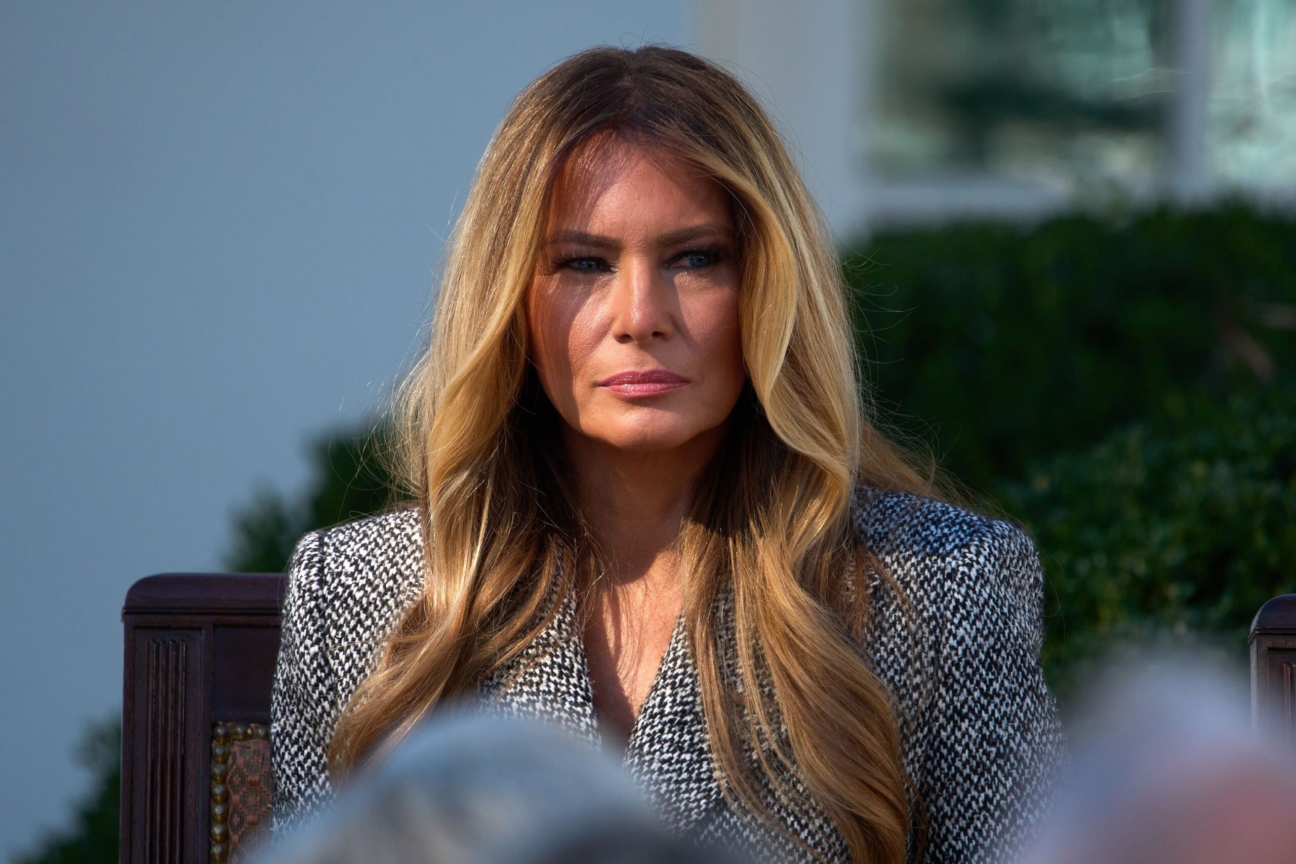 <i>Mark Schiefelbein/AP via CNN Newsource</i><br/>First lady Melania Trump attends an event about women's health
