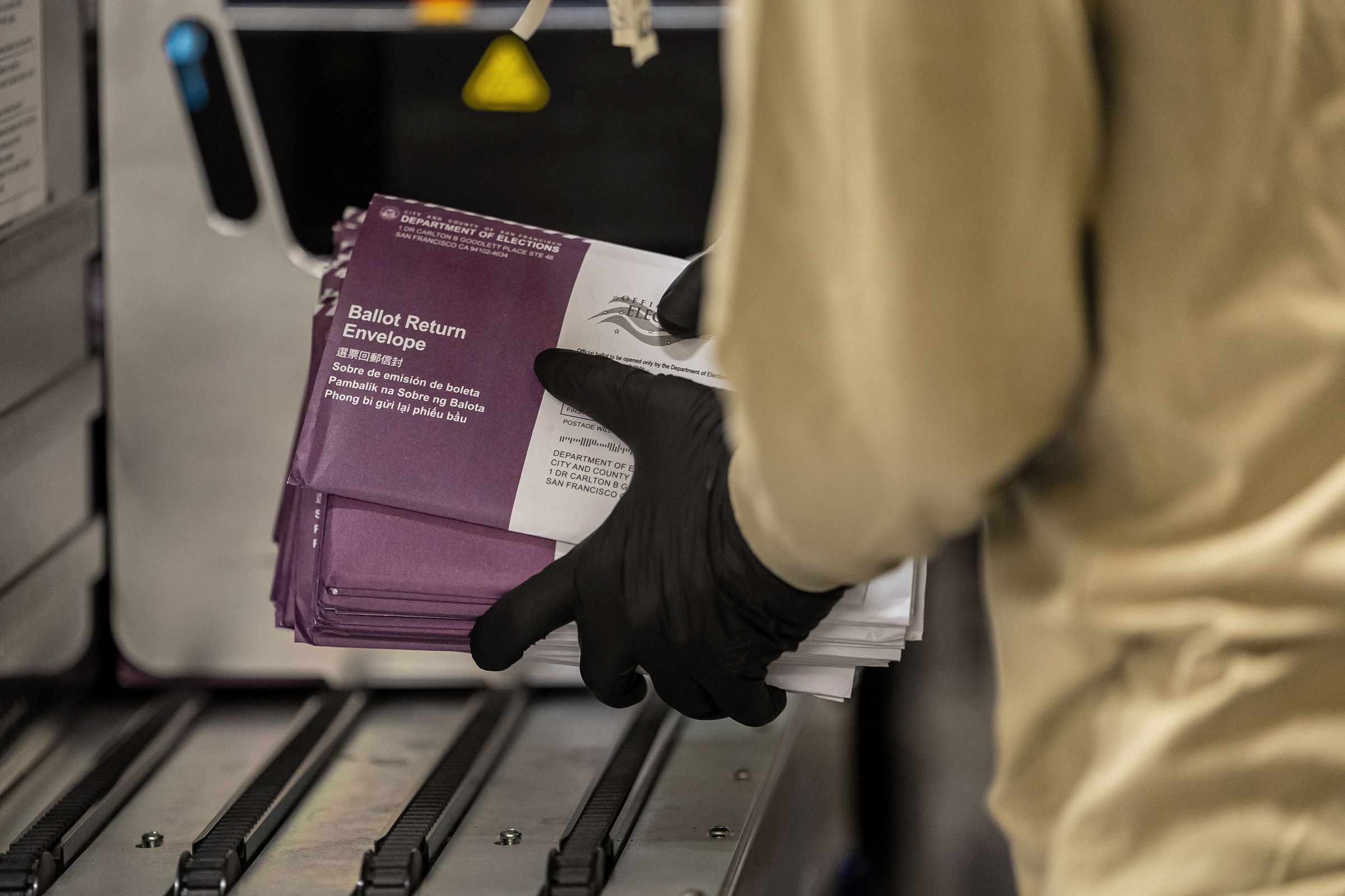 <i>David Paul Morris/Bloomberg/Getty Images via CNN Newsource</i><br/>An election worker sorts ballots during early voting ahead of the midterm election at San Francisco County's election operations facility at City Hall in San Francisco