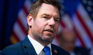 Rep. Eric Swalwell speaks during the House Democrats hearing marking the five year anniversary of the attack on the US Capitol.