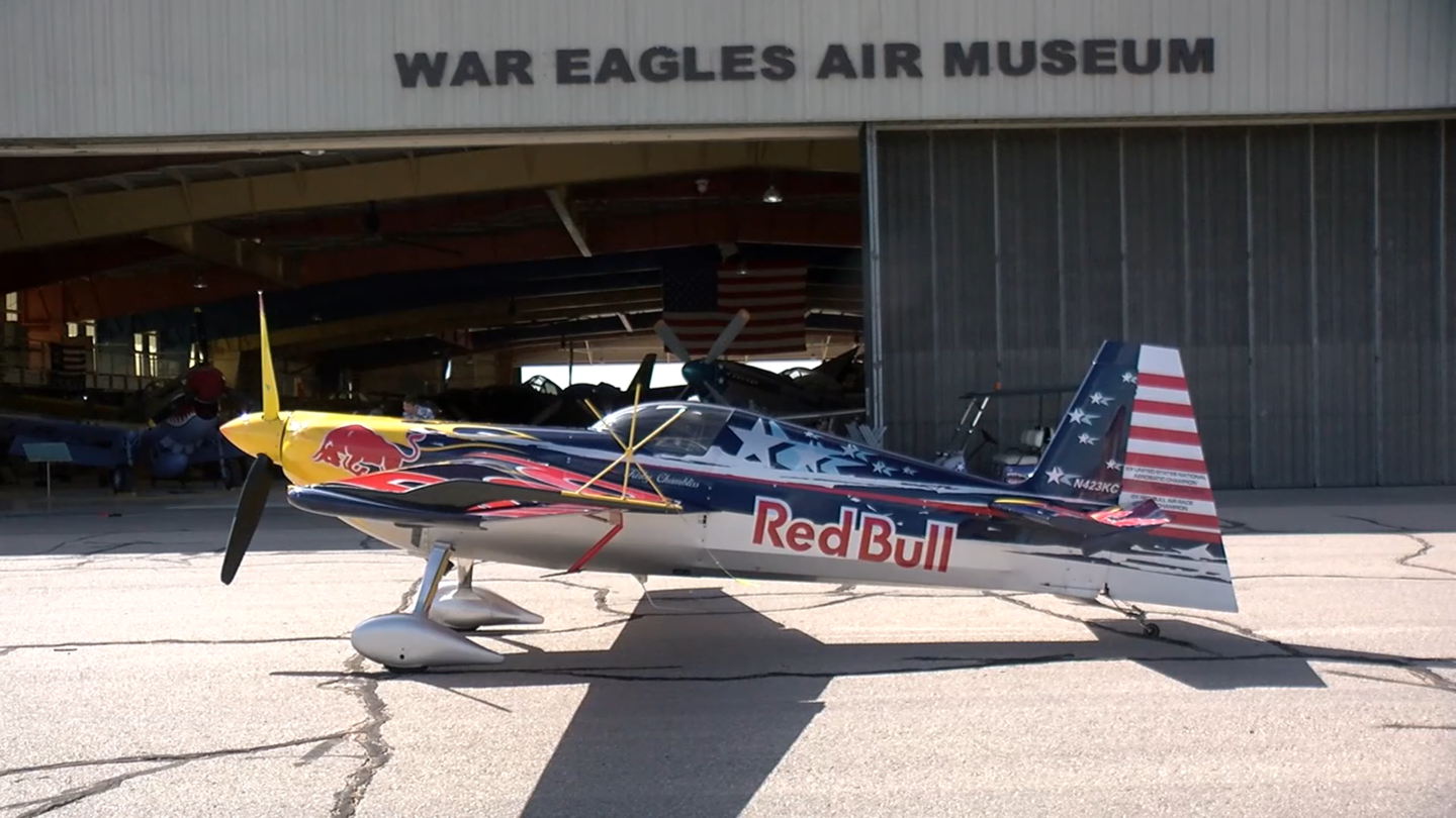 Kirby Chambliss' Red Bull plane at the War Eagles Air Museum in New Mexico.